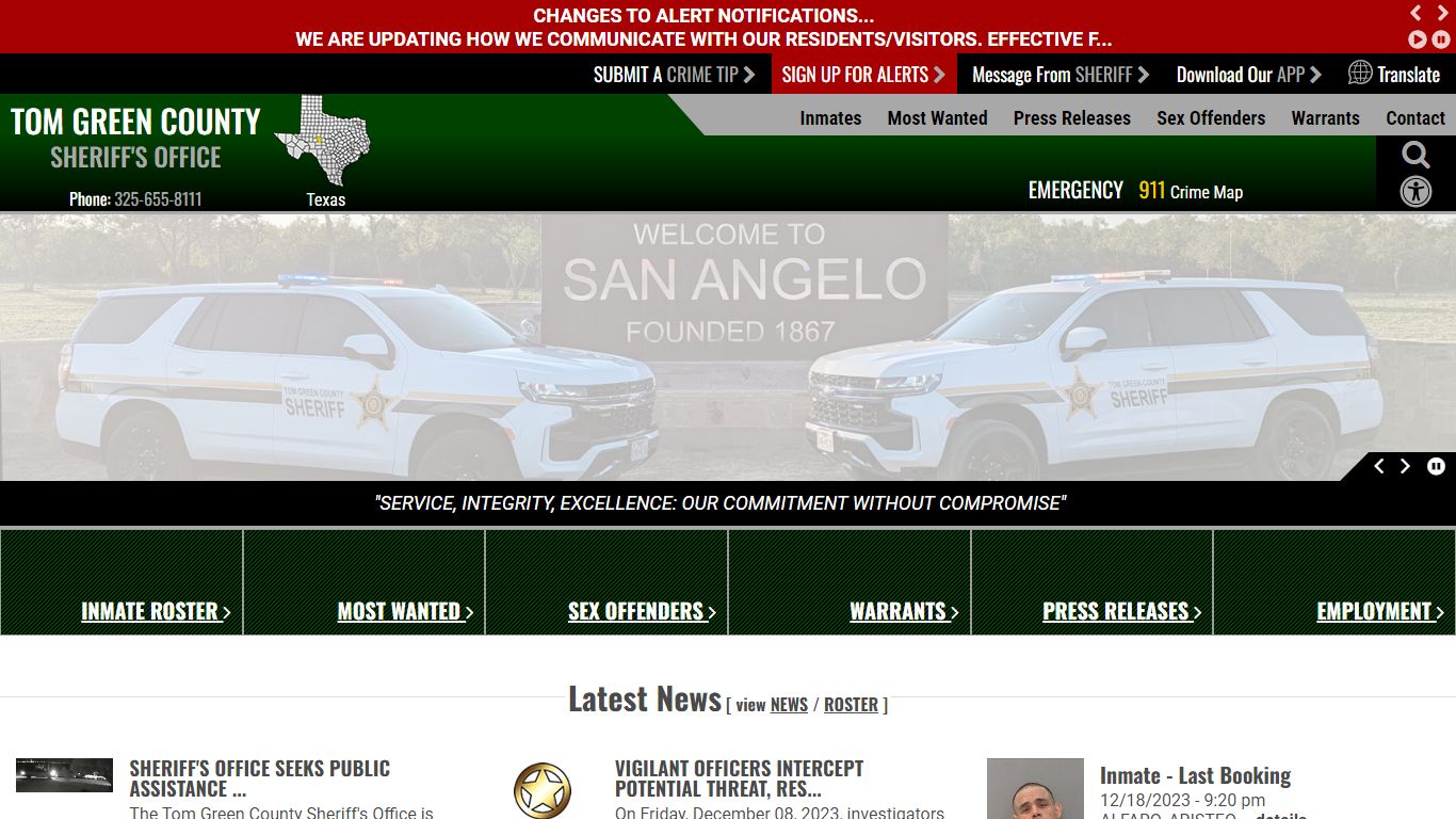 Inmate Roster (503) - Tom Green County Sheriff